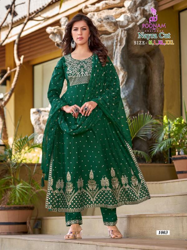 Poonam Nayra Cut Fancy Kurti With Bottom Dupatta Collection